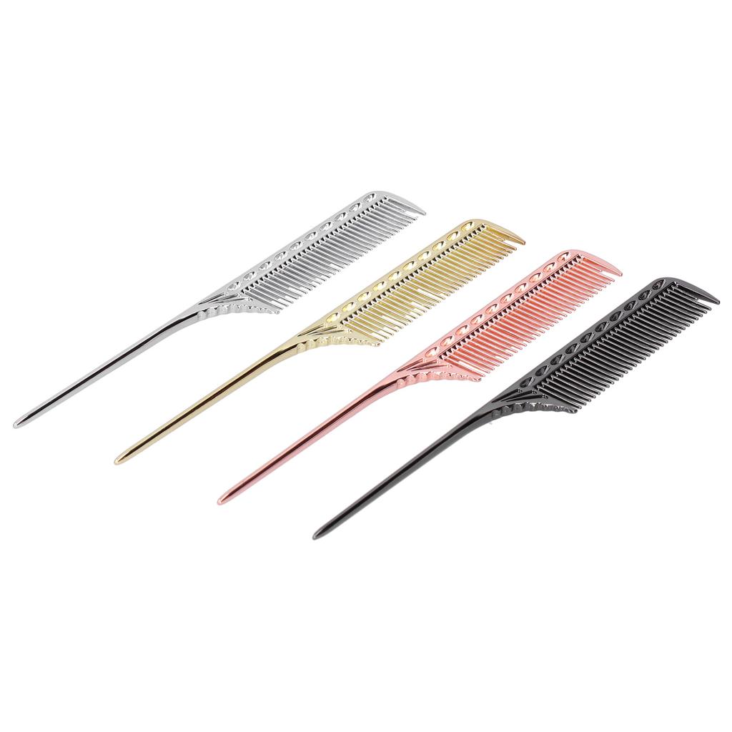 Professional FineTooth Tail Comb Portable Aluminum Hairdressing Salon Hair Care Styling Tools