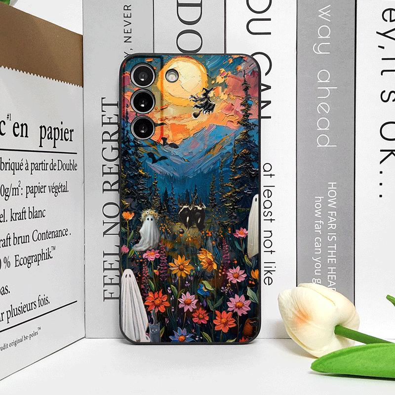 Абстрактный Чехол для Телефона с Забавным Рисунком Призрака для Samsung Galaxy A56 A42 A14 A55 A16 A54 A36 A53 A52 A51 A06 A04 5G Мягкий Чехол Y2K