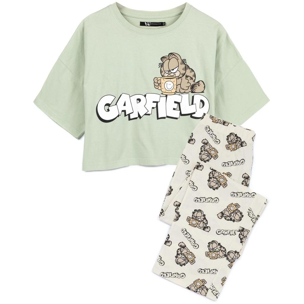 Garfield Womens/Ladies Coffee Long Pajama Set