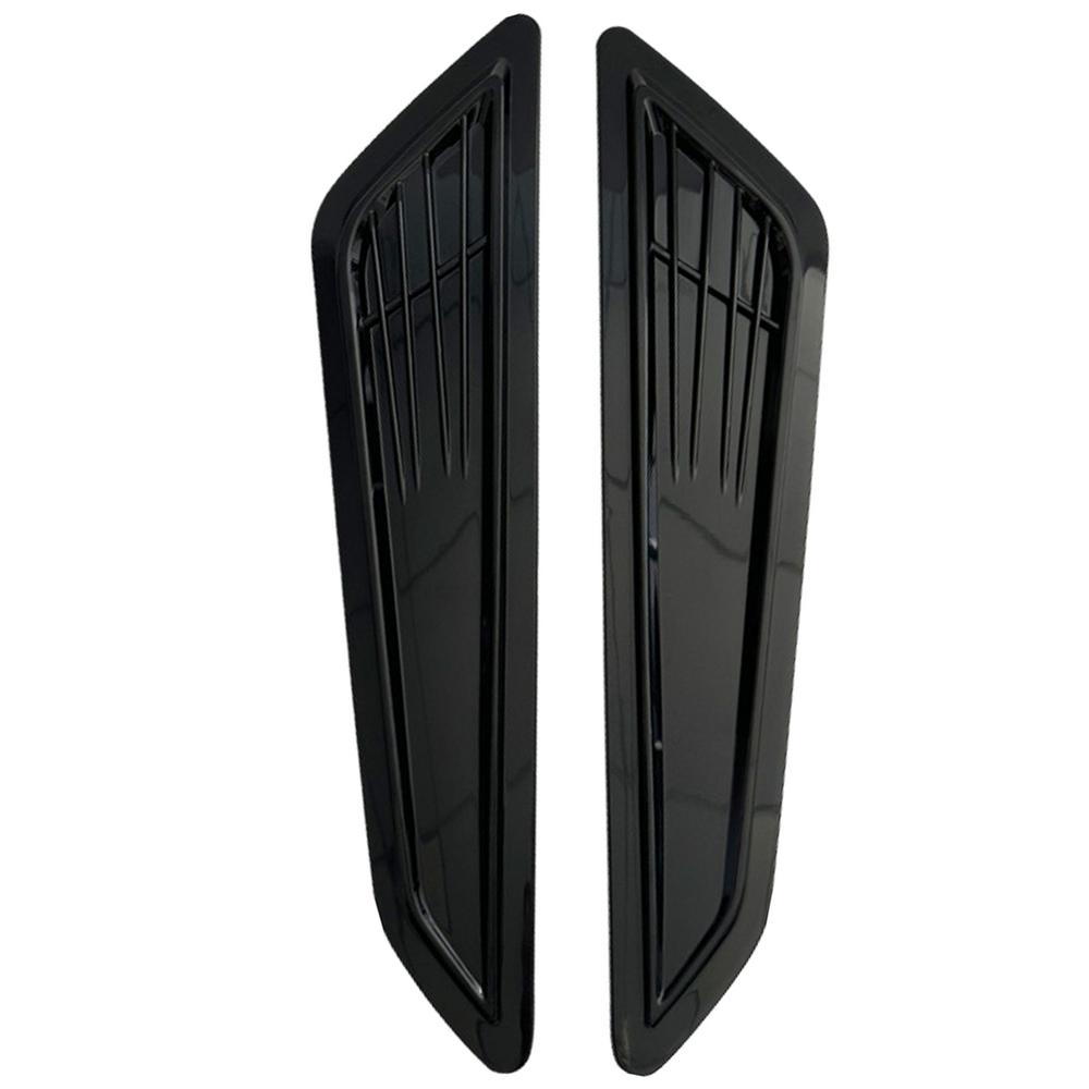 2PCS Car Tuning Hood Carbon Fiber Air Flow Intake Decoration Hood Scoop Bonnet Vent Cover Stickers Decoration Styling Accessory