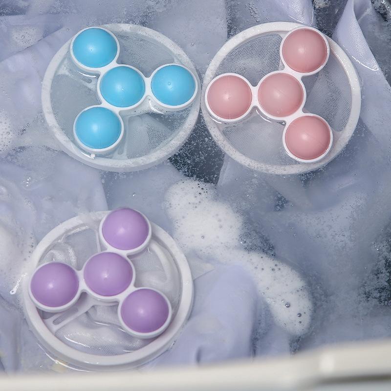 3Pcs/Set Washing Machine Filter Hair Lint Catcher Remove Dirt Laundry Ball Clothes Anti-Winding Cleaning Tool Household Products
