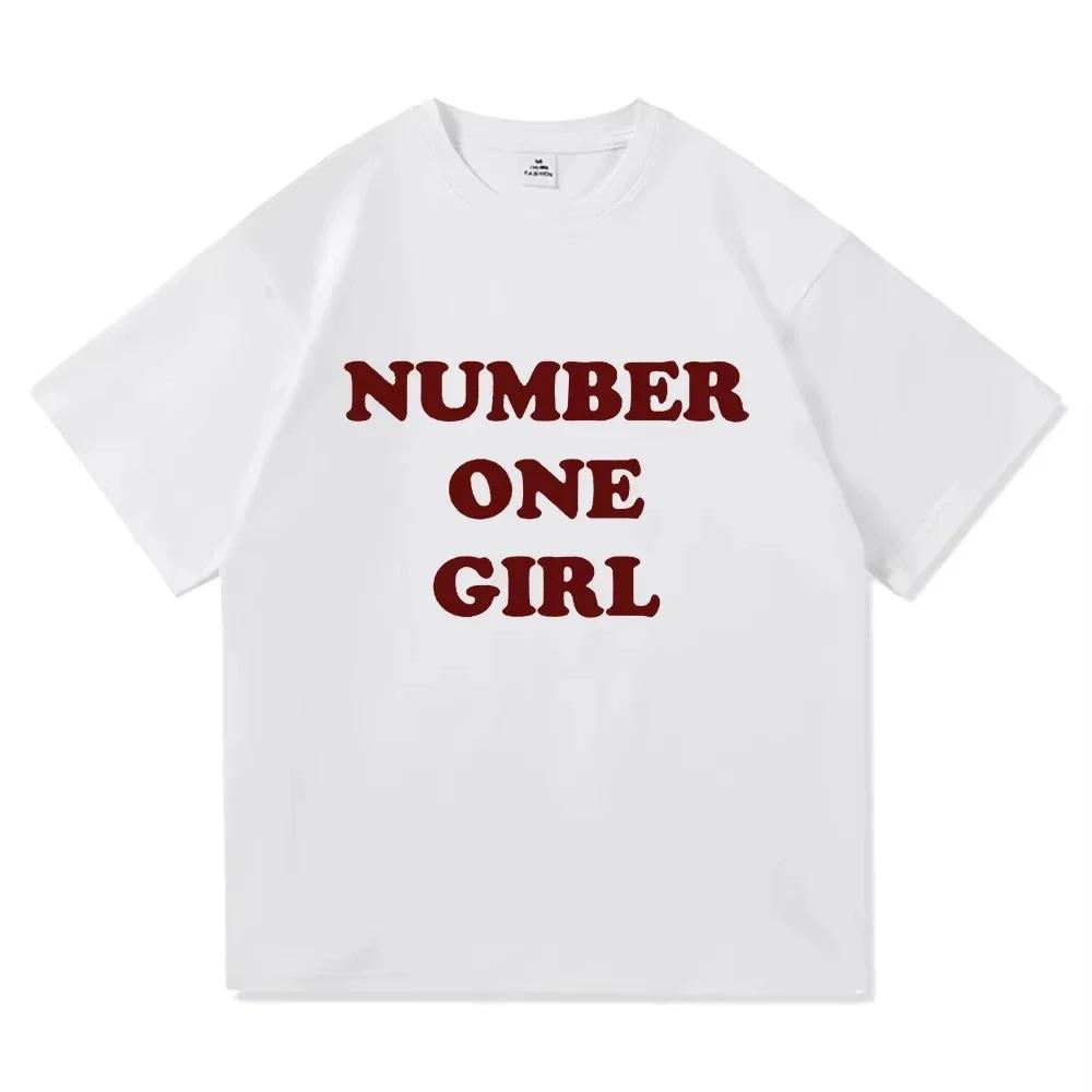 Korean Pop Girl Group Member Rosé T Shirt New Album Number One Girl Same Fashion Top Y2k Harajuku Womens Crew Neck Short Tops