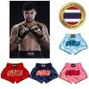 Raja Muay Thai MMA Kickboxing Boxing Shorts Retro Vintage Pants Print 3D Satin Elastic Waist Fight Mix Martial Art Training Quick Dry Unisex