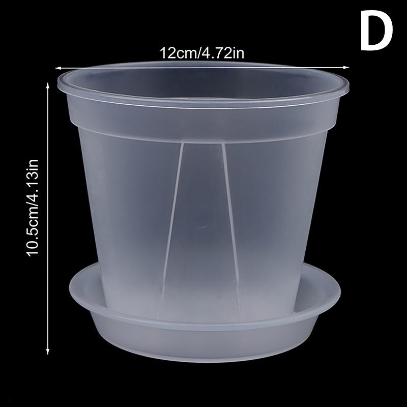 1 шт. прозрачный цветочный горшок для кашпо с поддоном 10 см/12 см/14 см полипропиленовый прозрачный цветочный горшок для орхидеи с отверстиями для домашнего офиса