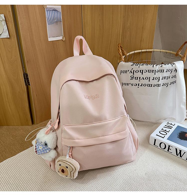 School Bag Niche Design Backpack Girls High Value Light Color School Bag Elementary School Students Versatile Large Capacity Backpack