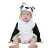 Мягкий и удобный в носке хлопковый халат с капюшоном в виде животного, пижама для малышей, теплый