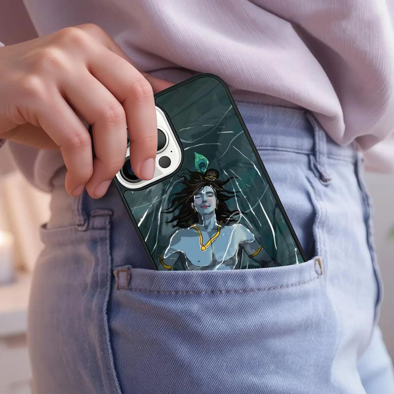 Indian God Lord Krishna Phone Case For iPhone 17 Air 15 16e 14 13 Pro Max Coque 12 11 Pro Max PLUS cover