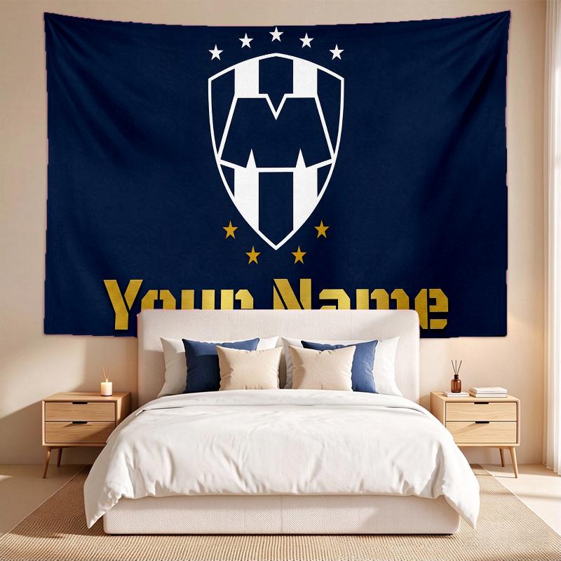 Club De Fútbol Monterrey (14) Custom Name Tapestry Wall Hanging Tapestry Wall Art Decor for Bedroom Living Room