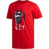Moisture-Wicking Crew Neck Printed Short Sleeve T-Shirt Men Tops Light-Crimson FK4600