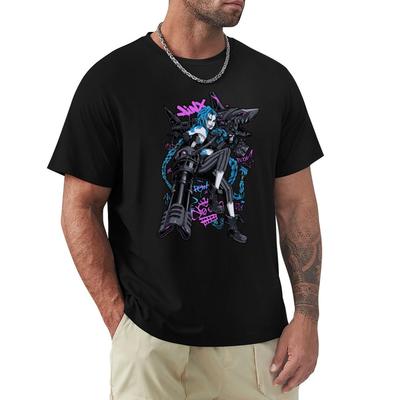 Футболка Jinx Arcane You Got Jinxed аниме футболки милая одежда футболки с affliction мужские футболки большого размера