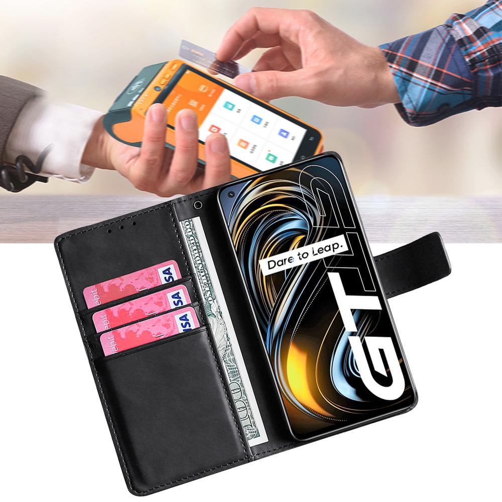 Wallet Case For Oppo A54 Realme C21 C11 6 8 Pro Xiaomi Redmi Note 9 10 9T 8T 9C 9A Crocodile Pattern Flip PU Leather Card Holster Cover Phone Bumper