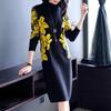 2024 European Knitted Sweater Dress for Women - Autumn & Winter, Knee-Length, Stylish