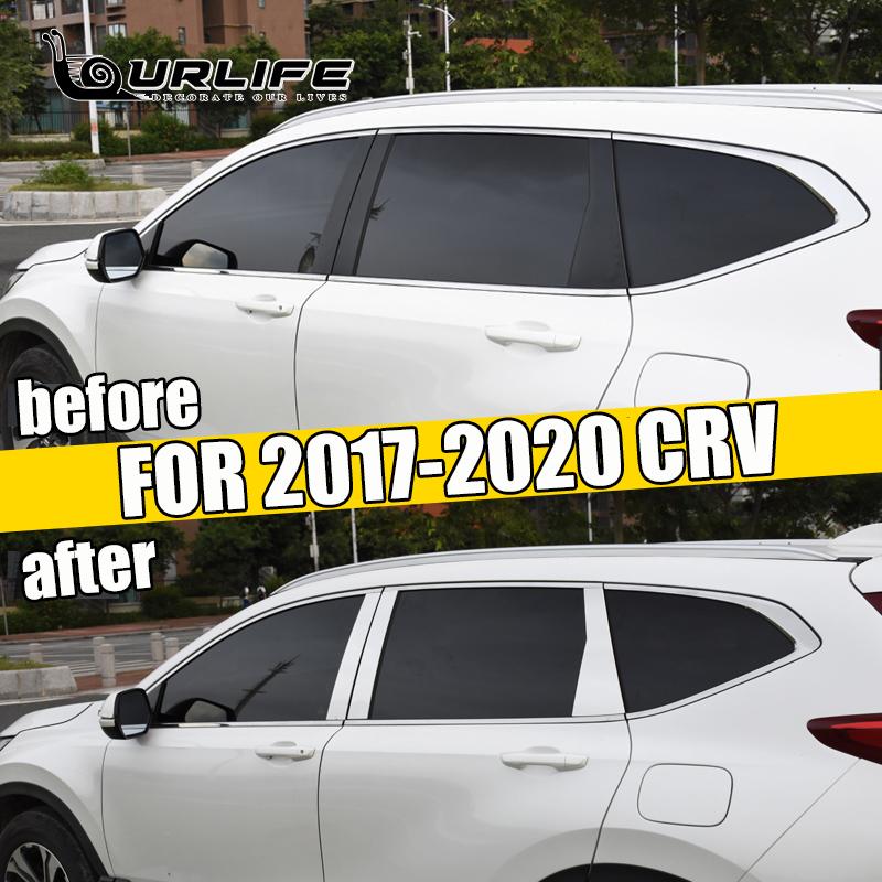 Хромированная обшивка двери и окна из нержавеющей стали, стойка, защитная накладка, наклейка для Honda CR-V CRV 5th 2017 2018