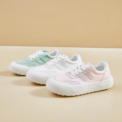 Летние новые парусиновые туфли женские повседневные трендовые туфли для досок универсальные толстые подошвы повышают тренд женской обуви