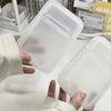 Plastic Photocard Storage Box Transparent Flip Lip Card Holder Box Desktop