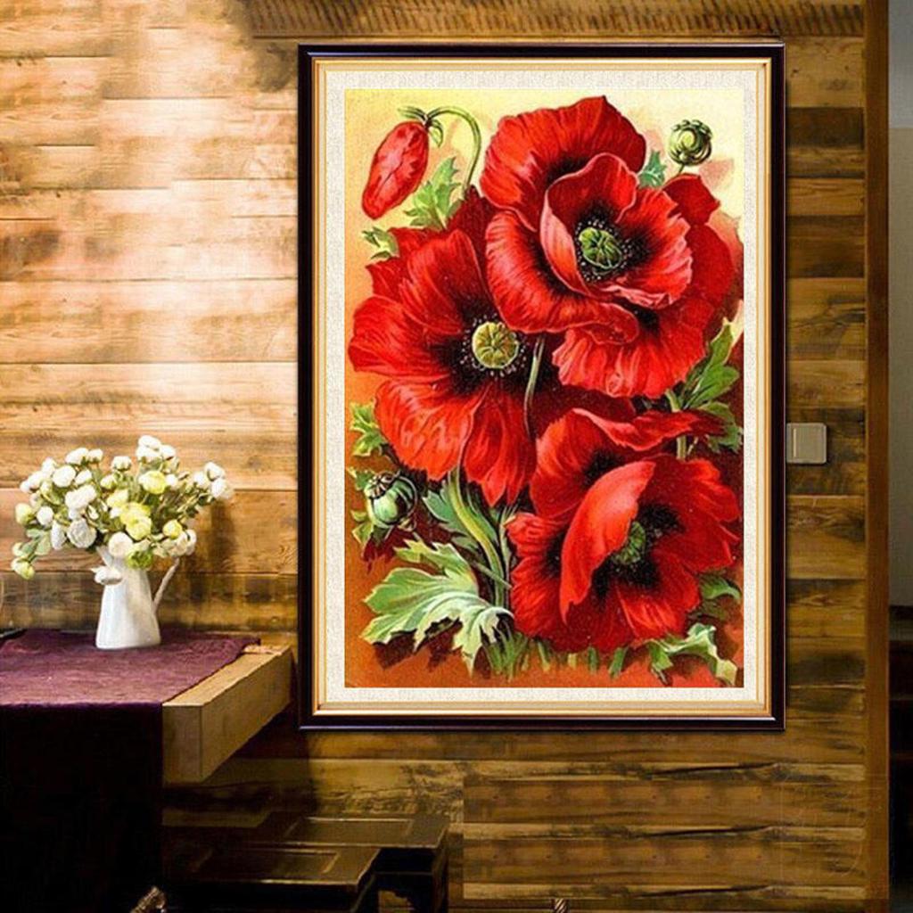 30*40 СМ 5D Русские Цветы DIY Алмазный Рисунок