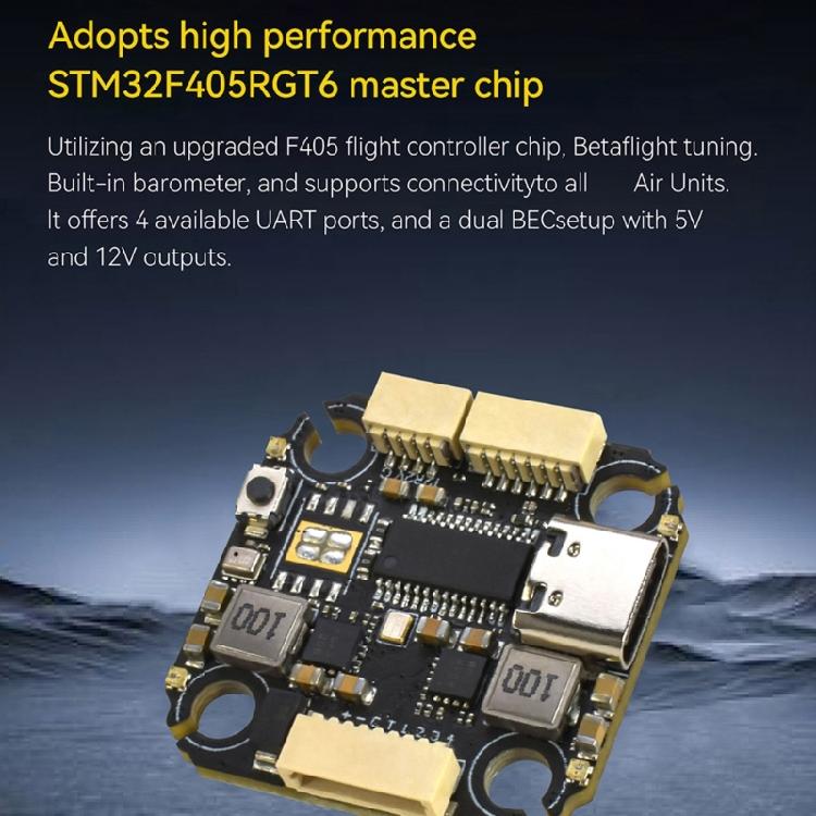 F405 Flights Controls Unit With 60A ESC 3-8S For Smooth Aerials Photography And Long Ranges Flights