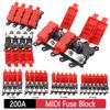 3/4/5/6 Way Car MIDI Fuse Holder Box RV Boat Bus Multi-pole MIDI Fuse Block 200A Bolt On Fuse Type Power Distribution