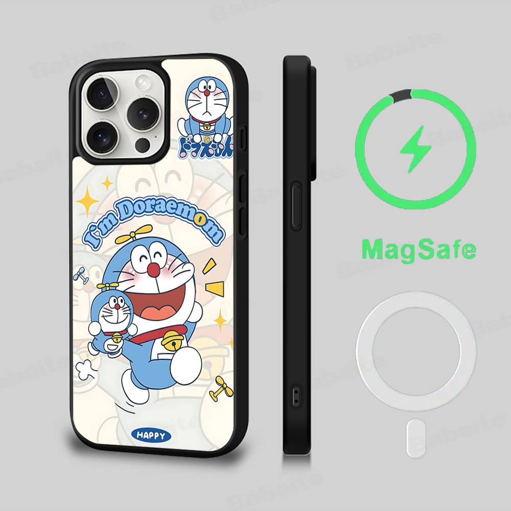 Cute Cartoon-u-Doraemons-t Phone Case For IPhone 17 Air 16 15 14 13 12 11 Pro Max Plus For Magsafe Wireless Charge Cover