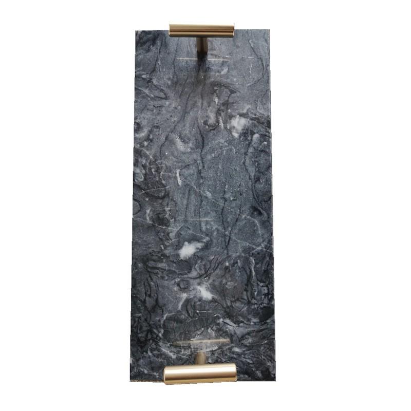 Marble Jewelry Display Tray With Single Handle Square Shape Studio Photography Styling Props