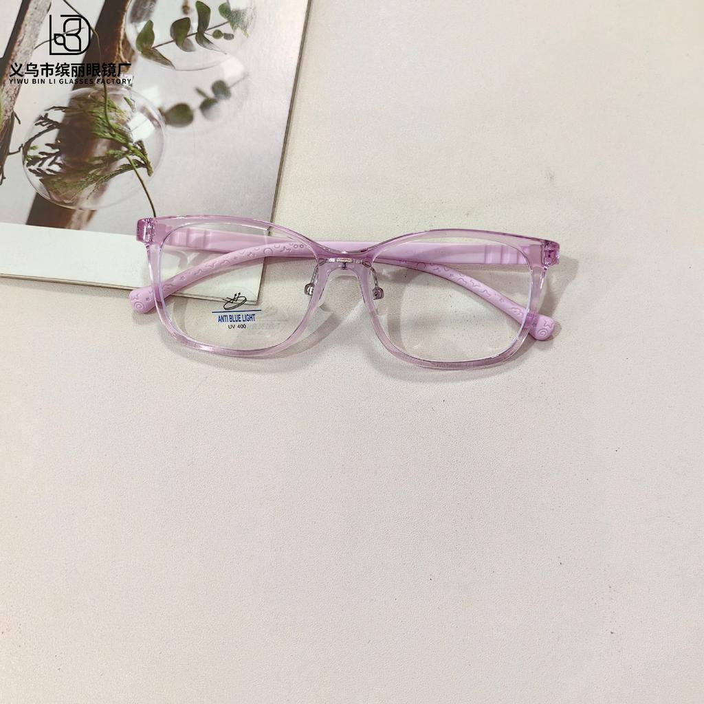 Tr90 Children'S Optical Glasses Fashion Anti-Blue Light Eye Protection Computer Glasses Students Can Be Equipped With Reading Flat Glasses