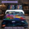 Personalized 3Pcs Bedding SetAmong Us Custom Text Duvet Cover Pillowcase Set Bedroom Gift