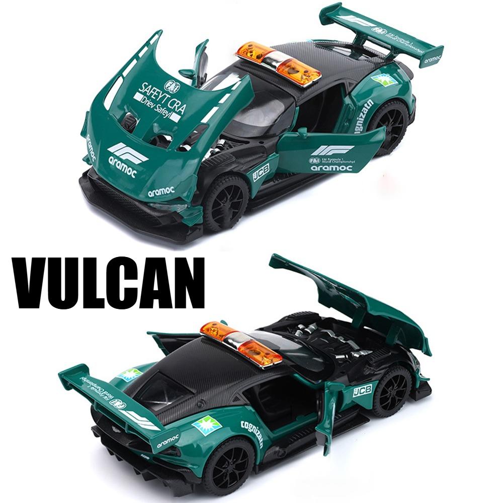 1:Модель автомобиля безопасности Vulcan в масштабе 32, DB12, игрушка, металлический кузов, резиновые шины, модели спортивных автомобилей, звук, свет, инерционные игрушки, подарок для ребенка