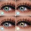 FUNSACHY 1 Pair Colored Pupils for Eyes Green Soft Contact Lenses Brown Natural Contacts Yearly Cosmetics Gray Pupils Color Lens