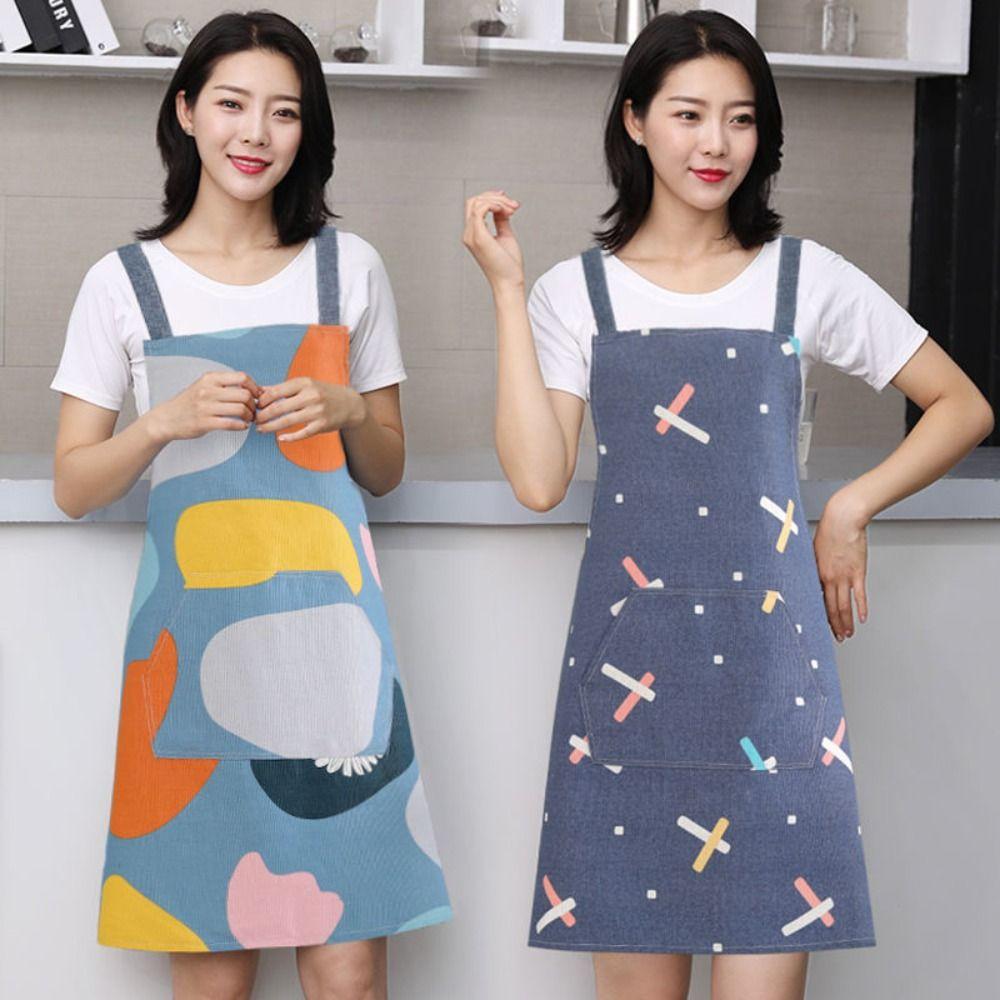 Thin Canvas Apron Stain Resistant Work Apron Cute Kitchen Apron  Kitchen