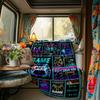 Gaming Controller Neon Lights Blanket Personalized Name Soft Comfortable Stylish Blanket Car Blanket Perfect For Travel Camping Outdoor Home Suitable