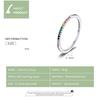Bamoer Authentic 925 Sterling Silver Dazzling Colorful Zircon Finger Rings for Women Fine Jewelry