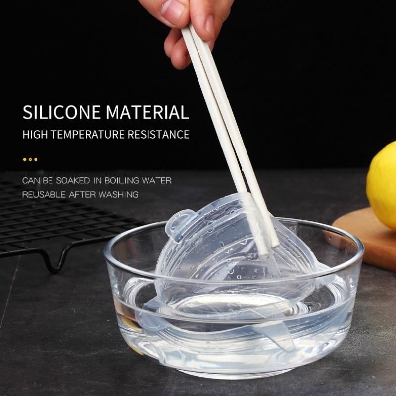 6 Pcs/Set Silicone Cover Fresh Keeping Stretch Lids Caps for Food Pot Dish Kitchen Accessories