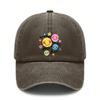 [ Face Baseball Cap] Cute Happy Faces Print Unisex Adjustable Breathable Baseball Hat For Women Men Summer Outdoor Sports