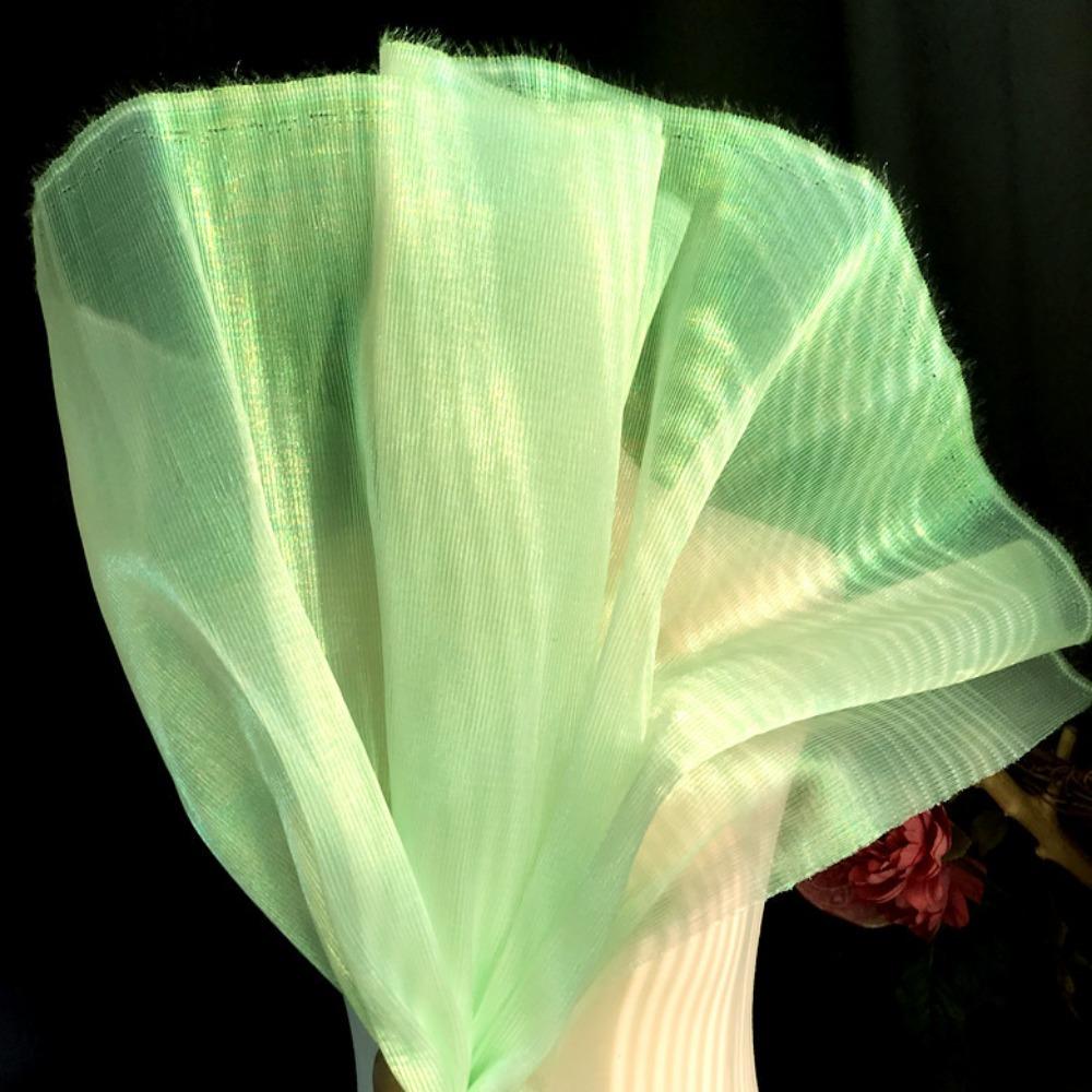 100x150 см Ткань Органза Плиссированная Русалка Фея Дизайнерская Ткань Цветная Прямая Одежда Швейные Ткани
