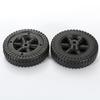 2Pcs Bbq Grill Wheels 6" Oven Accessories 6 Inch Blow Molded Wheel Replacement Barbecue 8-10Mm Hole Backyard Garden Tool Parts