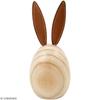 Wooden Rabbit To Decorate with Leather Ears - 19 Cm - 1 Pce