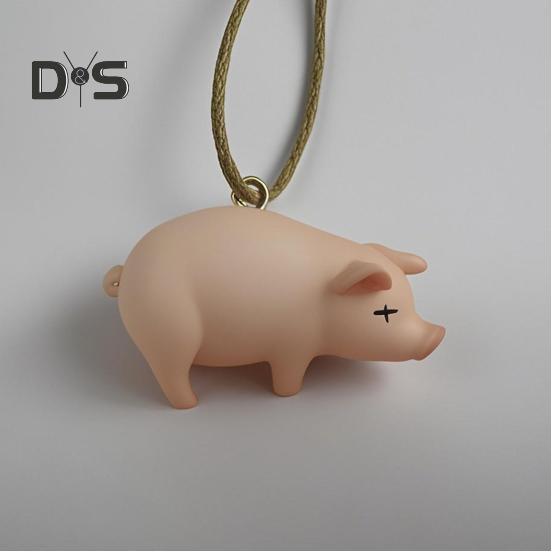 Милая подвеска в виде свиньи, украшение для салона автомобиля, забавная, меняющая цвет жареная свинья, подвеска в виде поросенка, автомобильный аксессуар для зеркала заднего вида