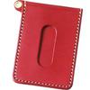 Vertical Pass Case with Eyelet Original Tochigi Leather Made In Japan Genuine Leather Red [PORCO ROSSO] [sokunou]