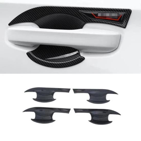 Carbon Fiber 4X Exterior Door Handle Bowl Cover Trim For Honda Accord 2023 2024