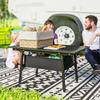 Folding Camping Table, 90 x 55 cm Height Adjustable Portable Collapsible Table