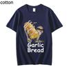 Мужская футболка с принтом «Чесночный хлеб», винтажная хлопковая футболка с коротким рукавом для мужчин и женщин