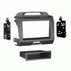 Fits Kia Sportage 2011-2016 Single DIN Stereo Harness Radio Kit - Grey Dash
