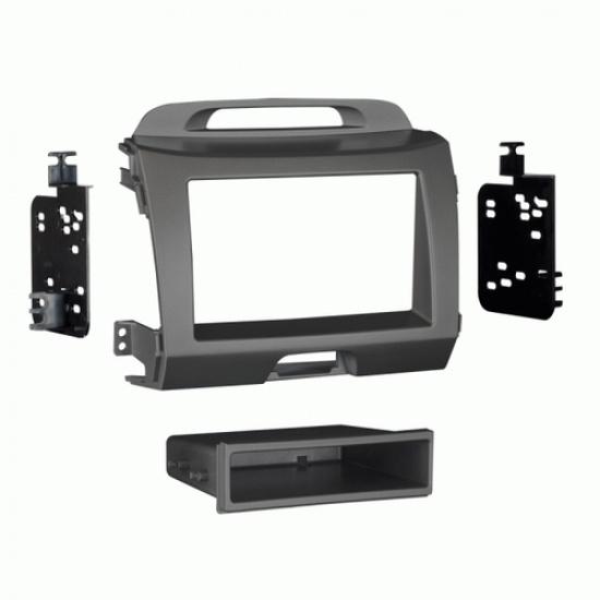 Fits Kia Sportage 2011-2016 Single DIN Stereo Harness Radio Kit - Grey Dash