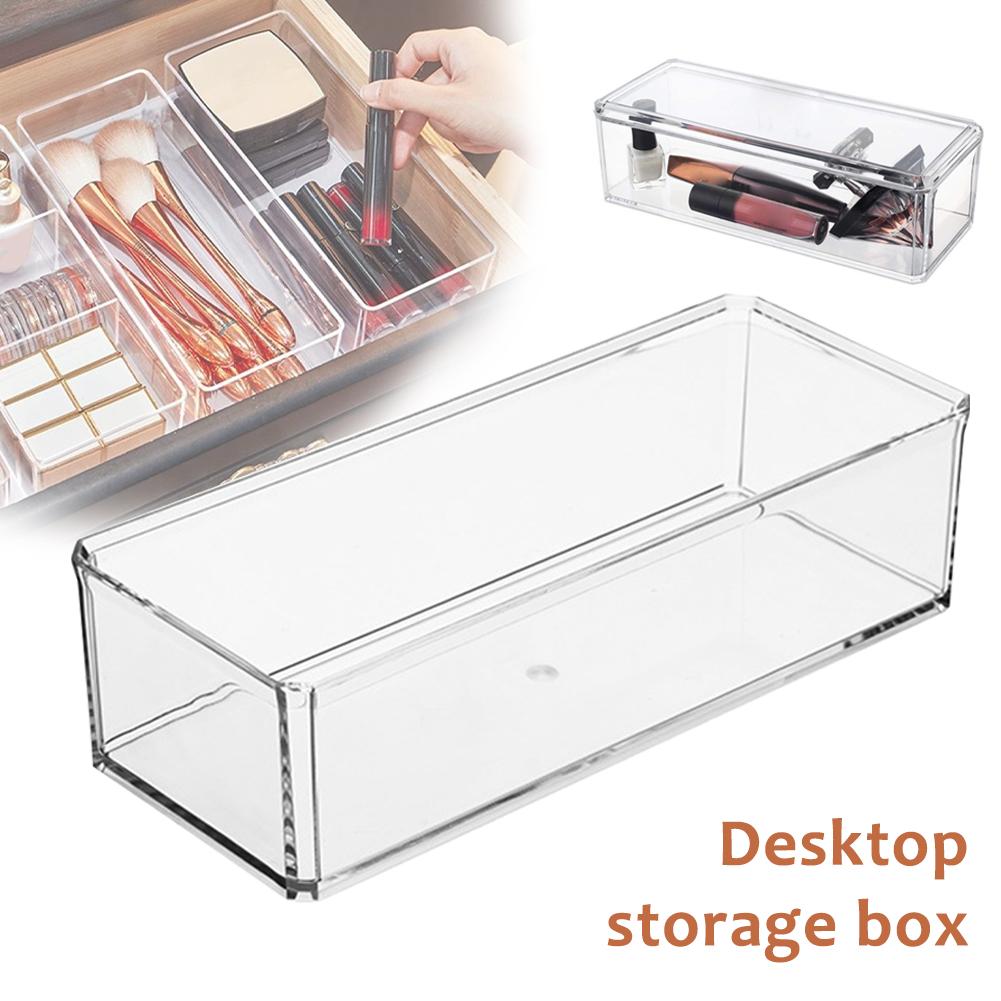 Transparent Acrylic Storage Box Drawer Storage Compartment Makeup Lipstick Multi-functional W6Y0