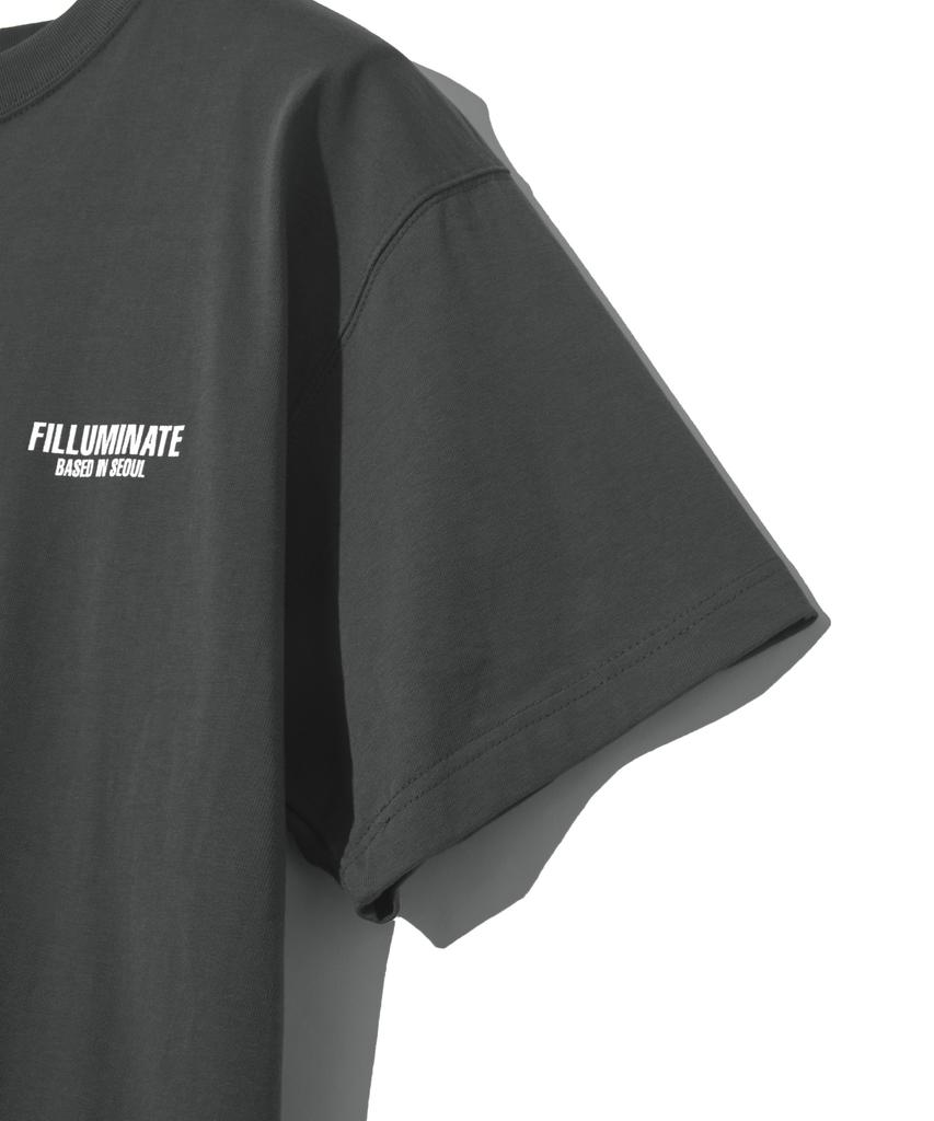 Футболка с контрастным принтом FILLUMINATE - Угольный