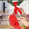 2 Pcs Wreath Sash for Front Door Blank Satin Wreath Sash Embroidery Monogram Plain Ribbon Accessories for Xmas Party Yard Doorway Indoor Outdoor Wall