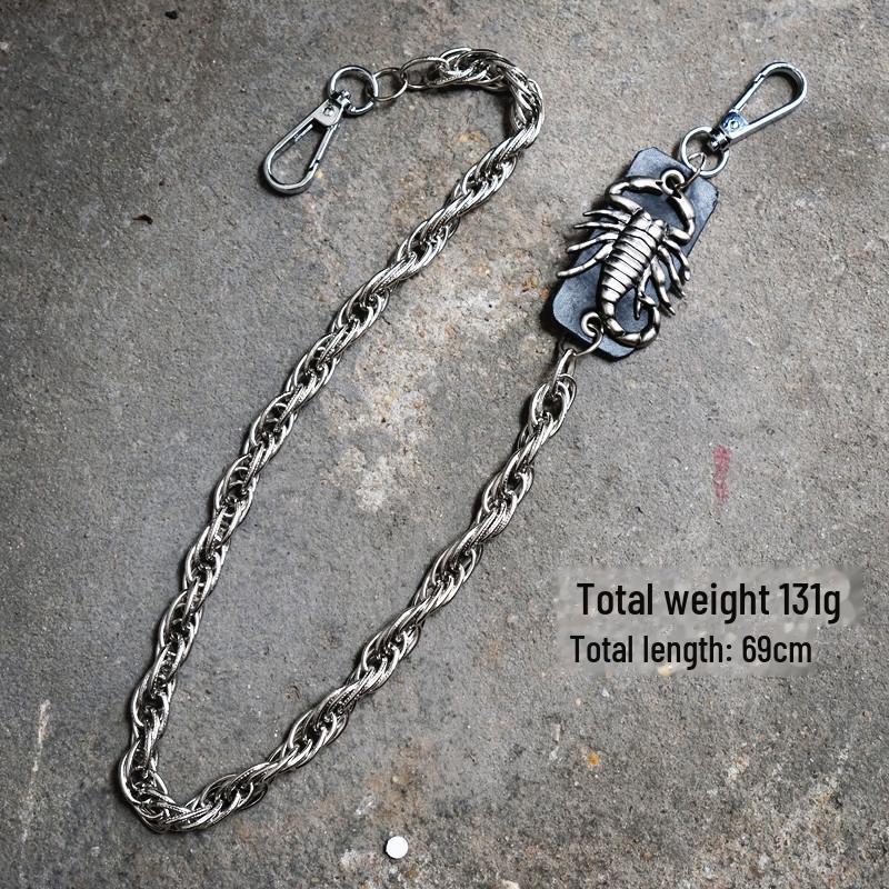 Креативная толстая цепь «Скорпион»: Универсальная металлическая поясная цепочка для мужчин и женщин