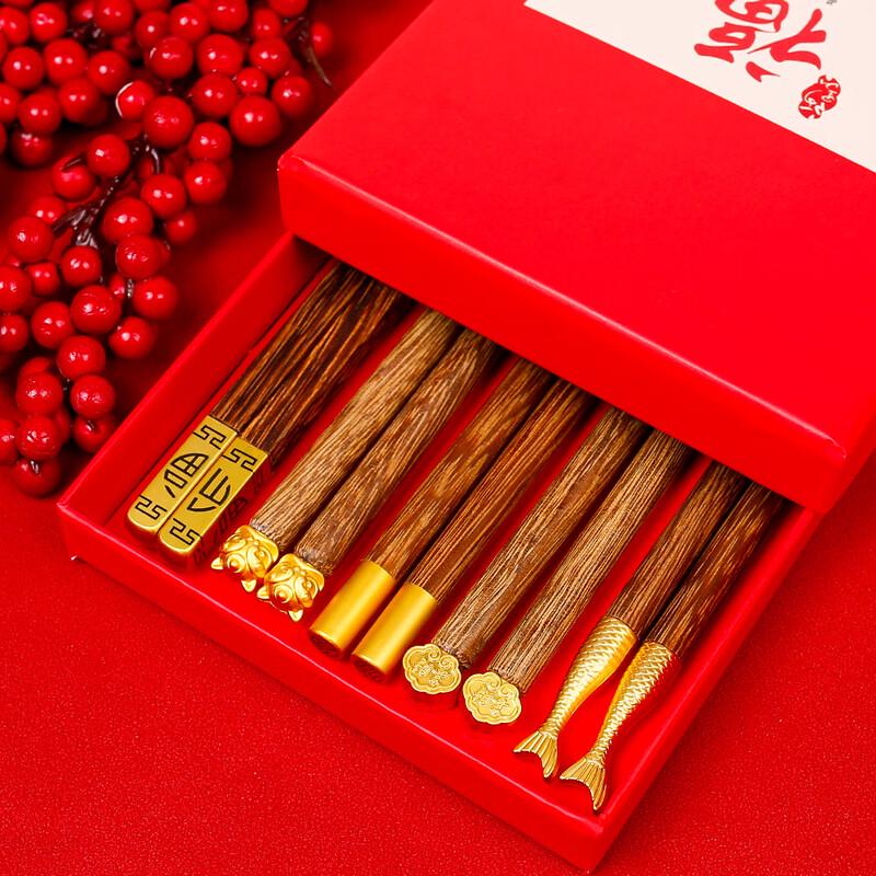 Подарочный набор палочек для еды Jinlan Spring из дерева Венге