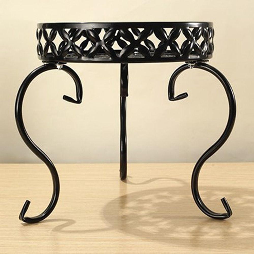 Напольная подставка для растений из кованого железа Одноярусная мини-подставка для цветочных горшков Комнатное растение