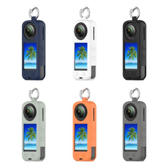 Силиконовый защитный чехол для Insta360 X5 Портативный противоударный протектор для экшн-камеры Чехол-накладка Рамка с металлическим кольцом Аксессуары для спортивной камеры
